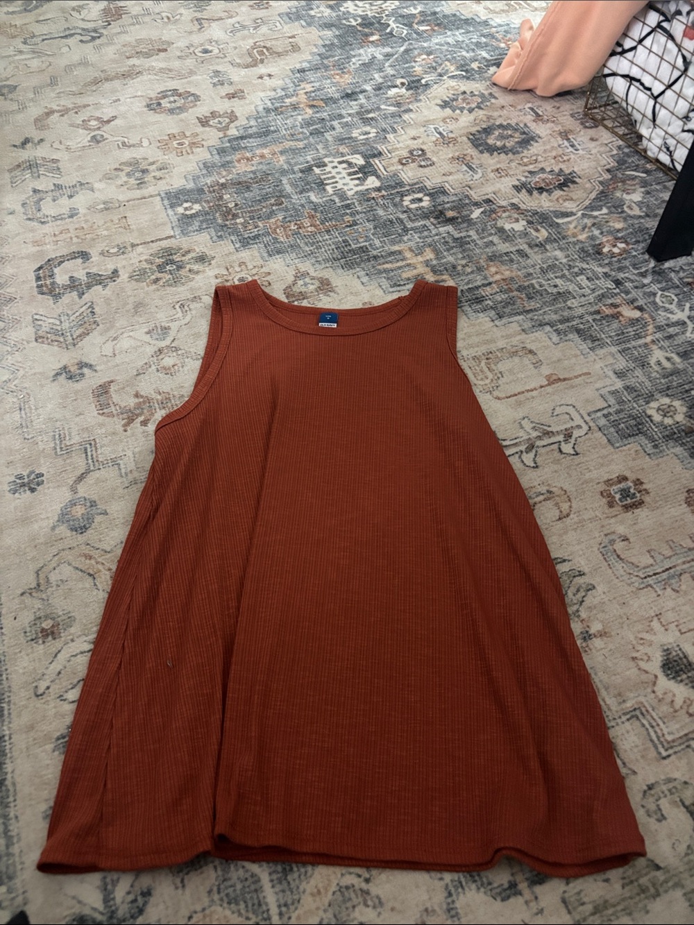 Old Navy Ribbed Tank Swing Top - Rust Orange